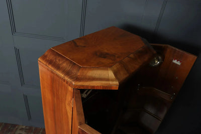 Art Deco Burr Walnut Cocktail Cabinet