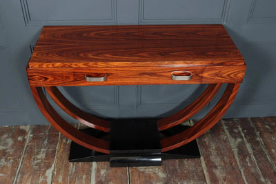 French Art Deco Rosewood Console Table