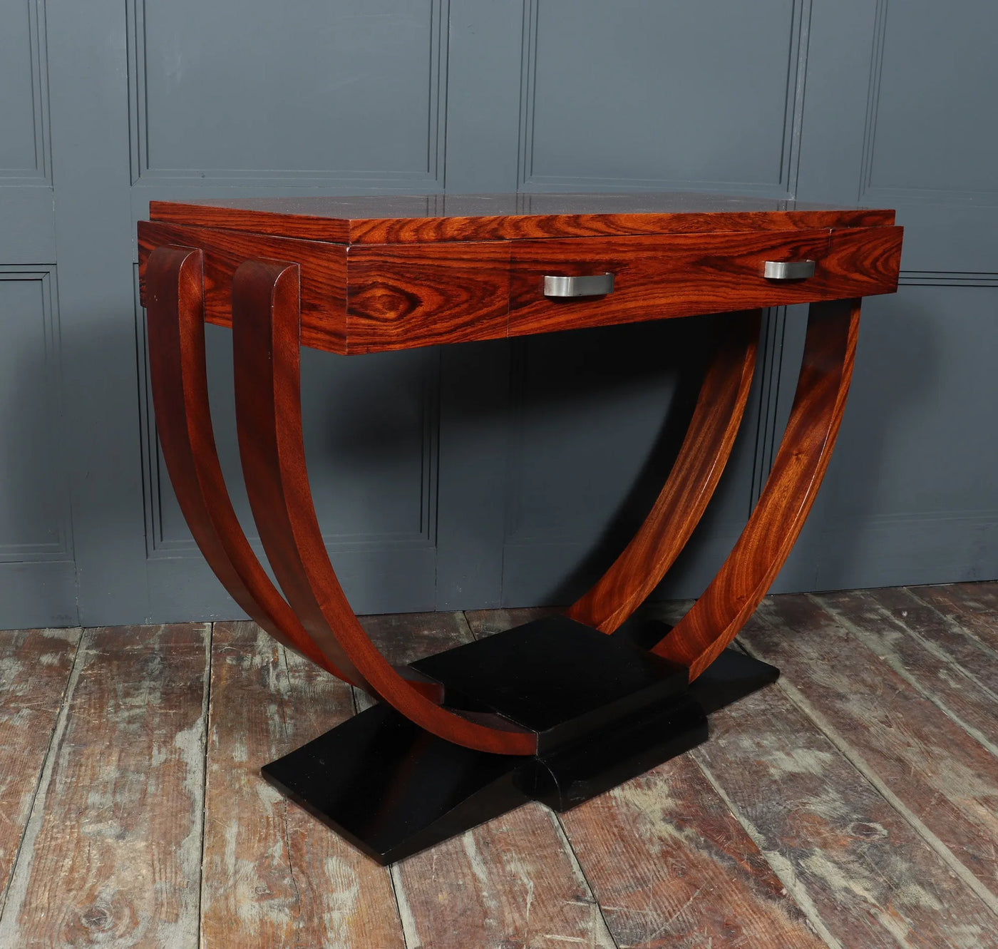 French Art Deco Rosewood Console Table