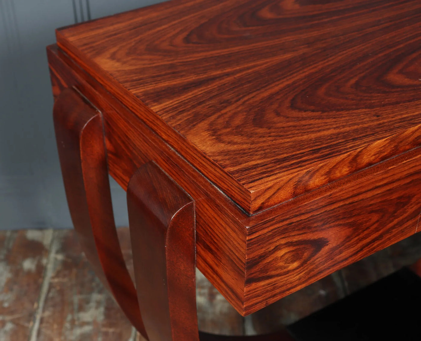 French Art Deco Rosewood Console Table