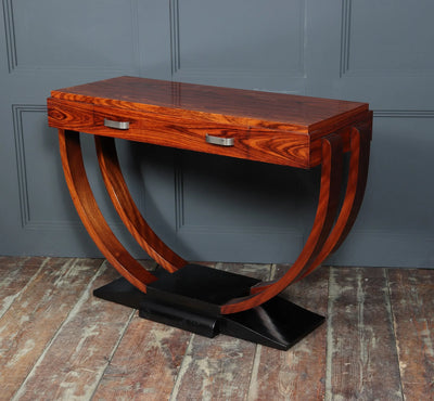 French Art Deco Rosewood Console Table