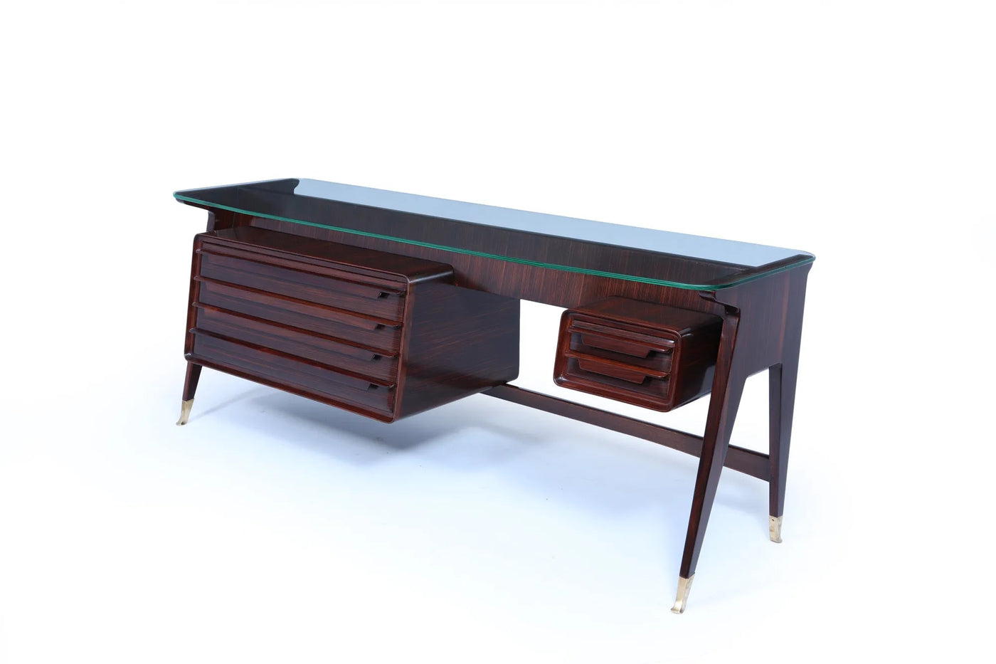 Mid century Italian Desk by Dassi in Macassar Ebony