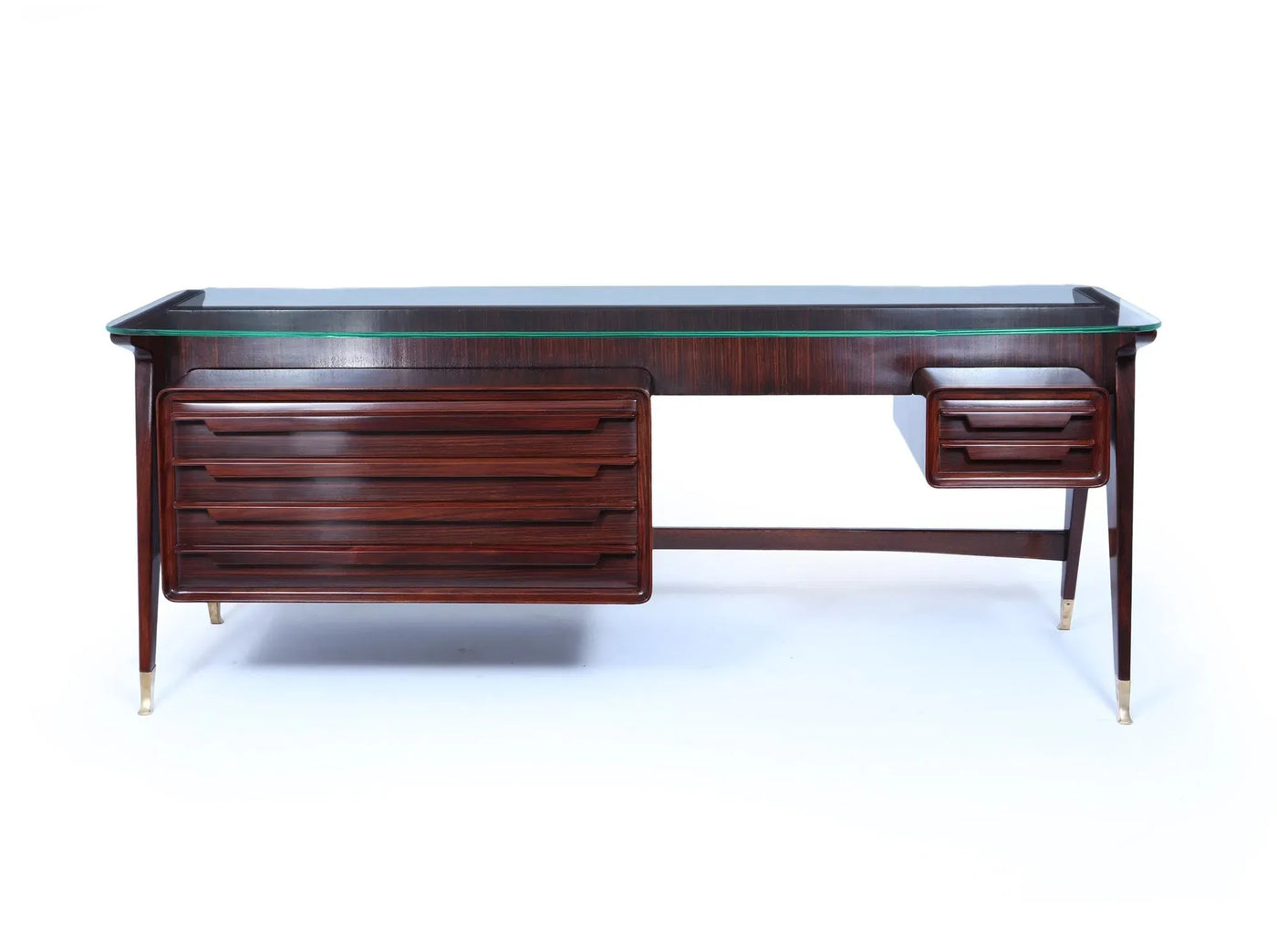 Mid century Italian Desk by Dassi in Macassar Ebony