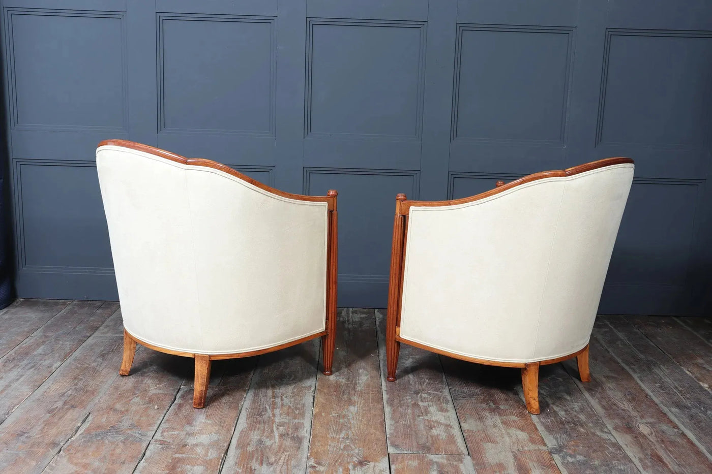 Pair of French Art Deco Armchairs by Dominique