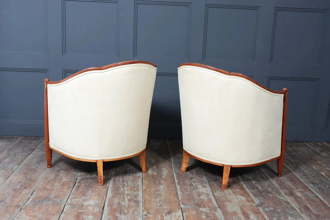 Pair of French Art Deco Armchairs by Dominique