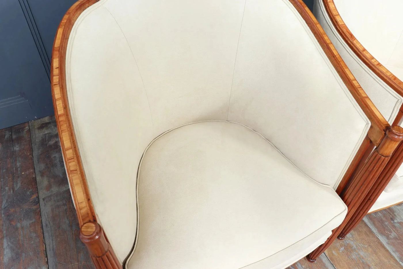 Pair of French Art Deco Armchairs by Dominique