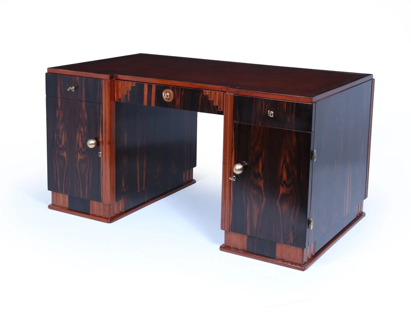 French Art Deco Desk in Macassar Ebony