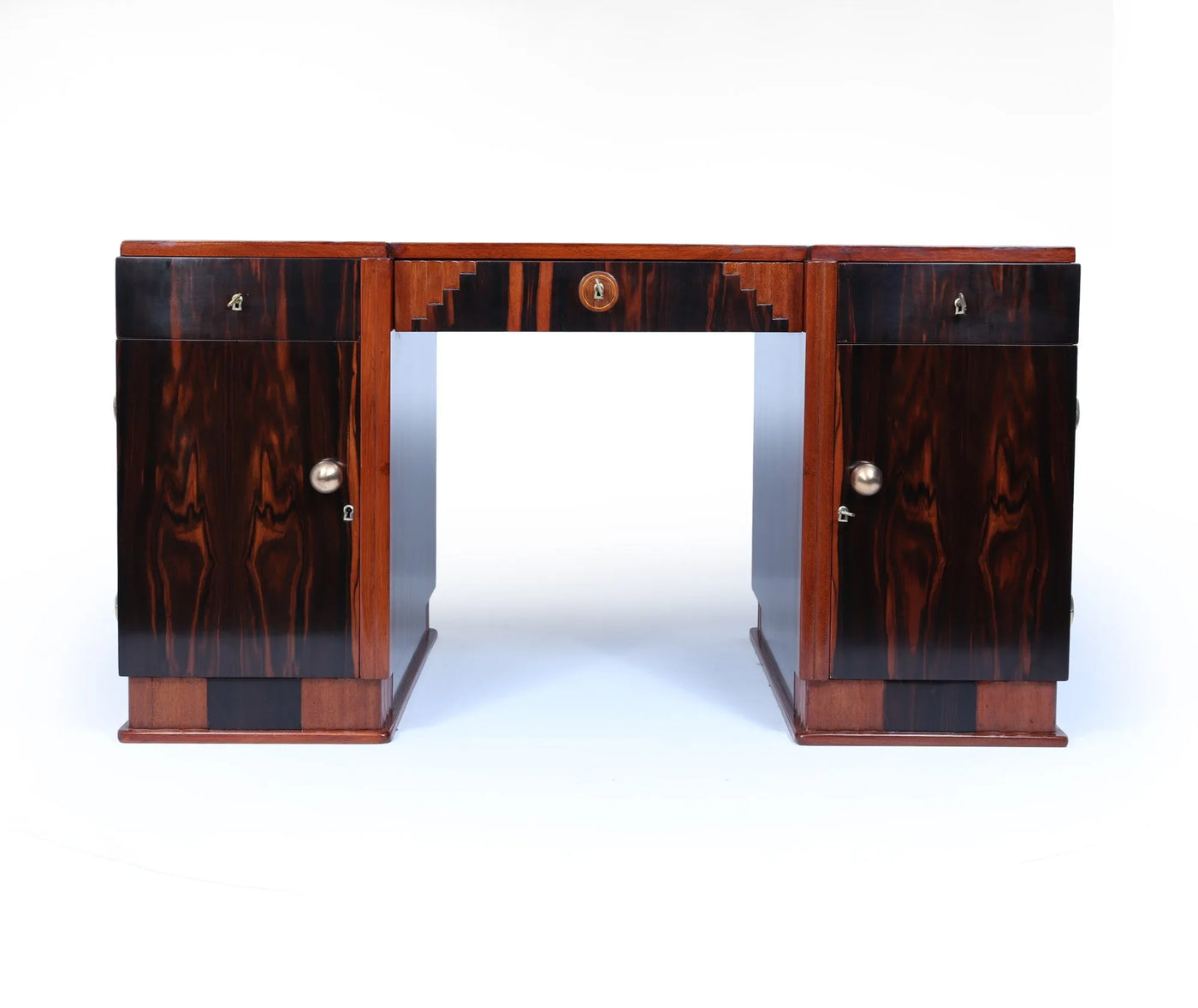 French Art Deco Desk in Macassar Ebony