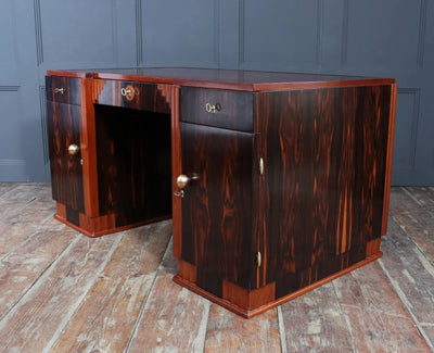 French Art Deco Desk in Macassar Ebony