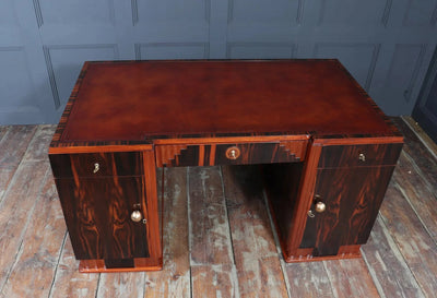 French Art Deco Desk in Macassar Ebony