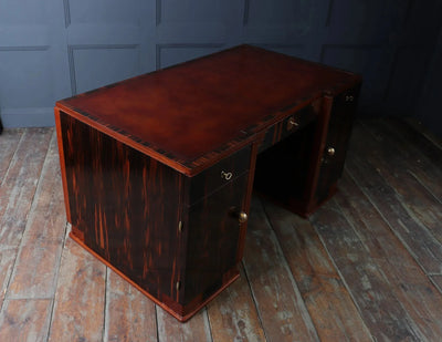 French Art Deco Desk in Macassar Ebony