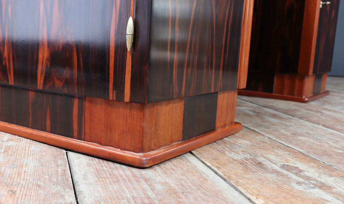 French Art Deco Desk in Macassar Ebony