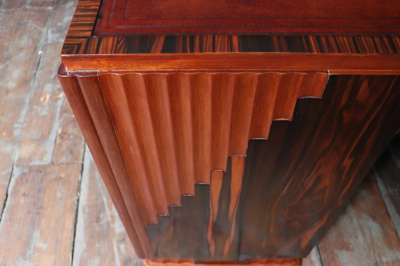 French Art Deco Desk in Macassar Ebony