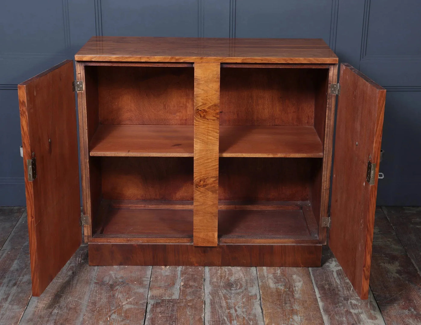 Art Deco Two Door Walnut Cabinet