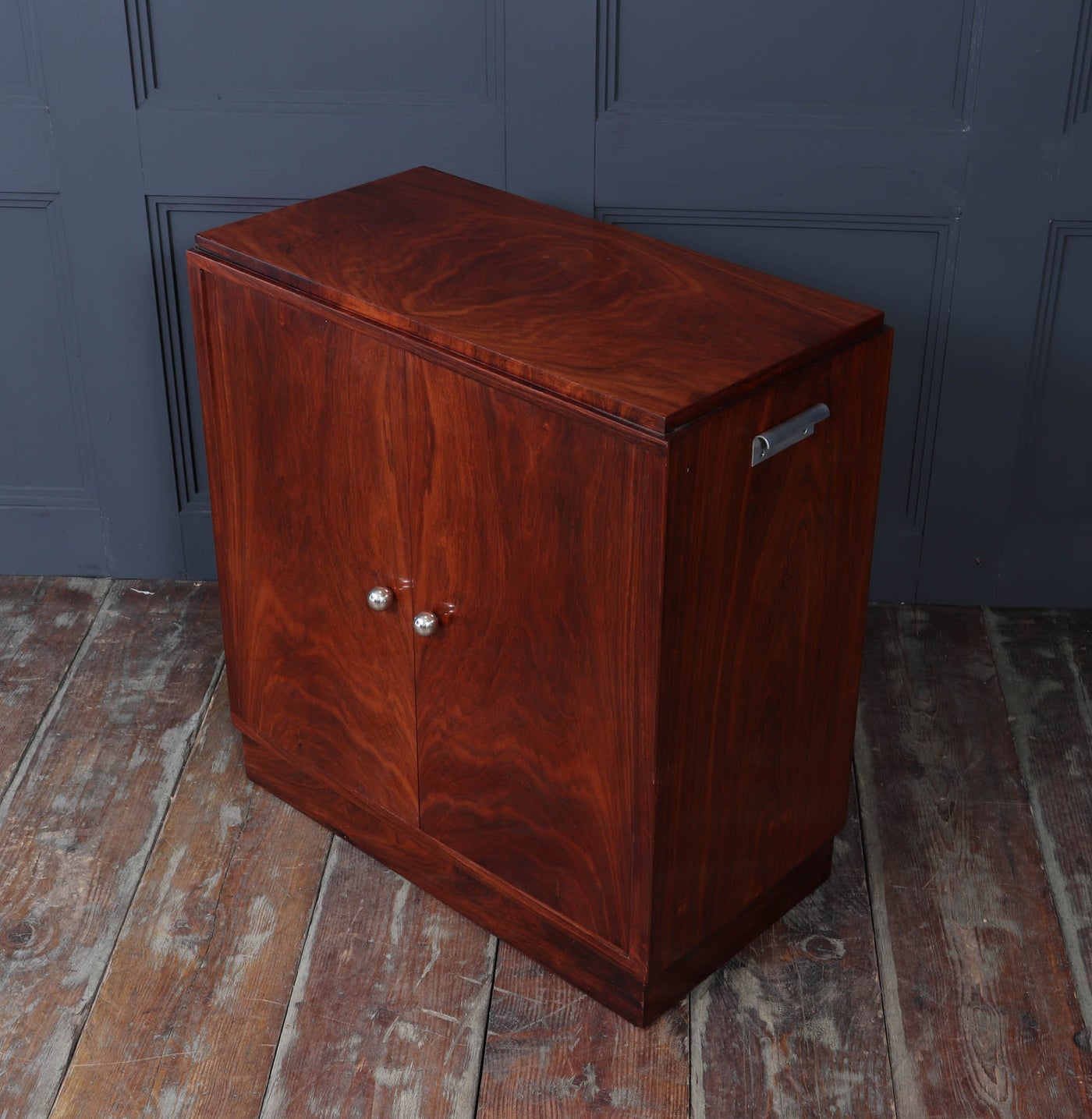 French Art Deco Revolving Cocktail Cabinet