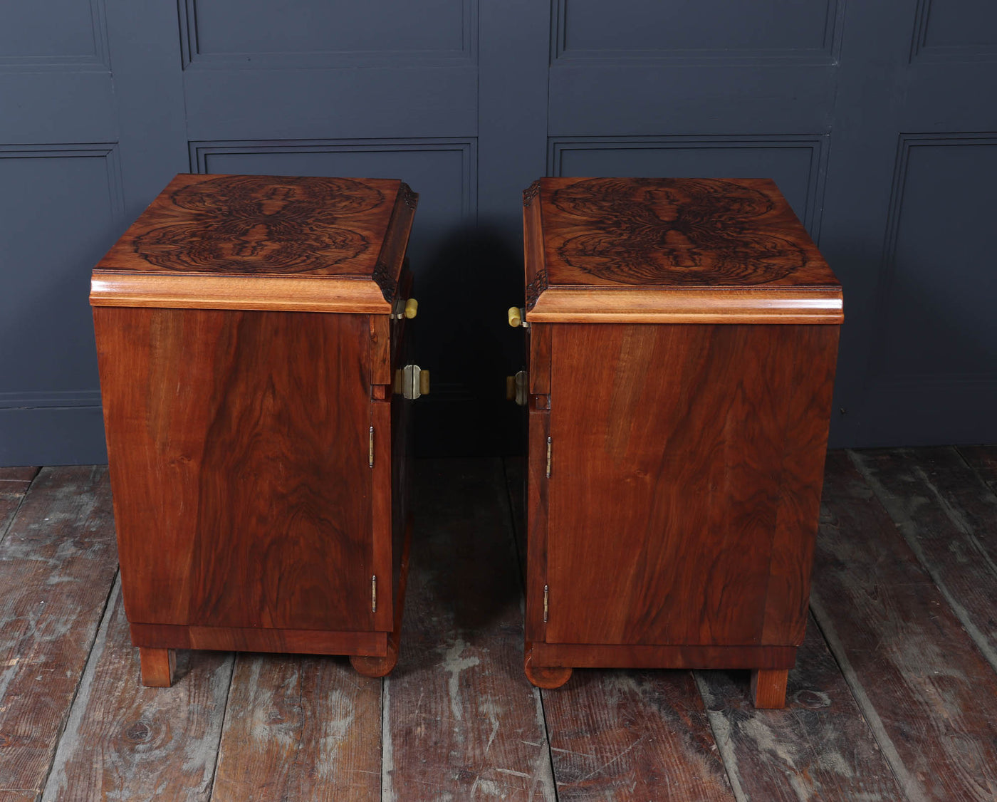 Pair of French Art Deco Bedside Cabinets