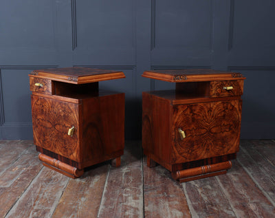 Pair of French Art Deco Bedside Cabinets