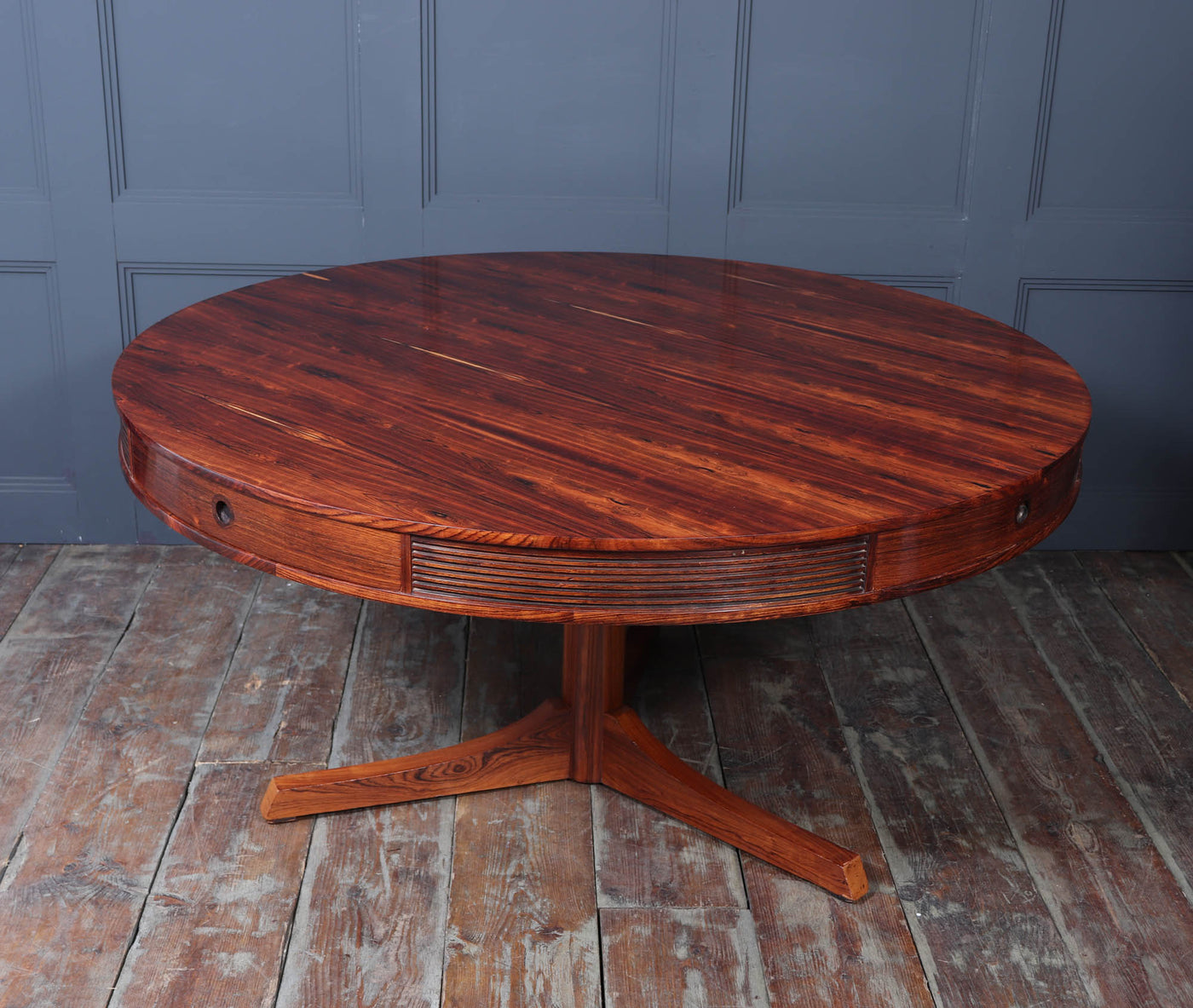 Mid Century Drum Dining Table by Robert Heritage