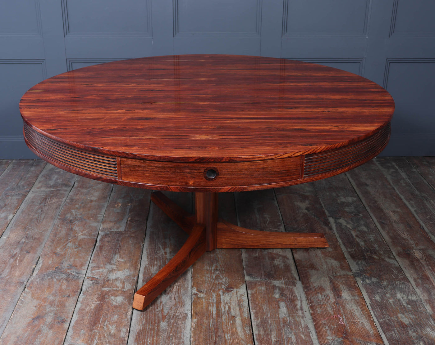 Mid Century Drum Dining Table by Robert Heritage