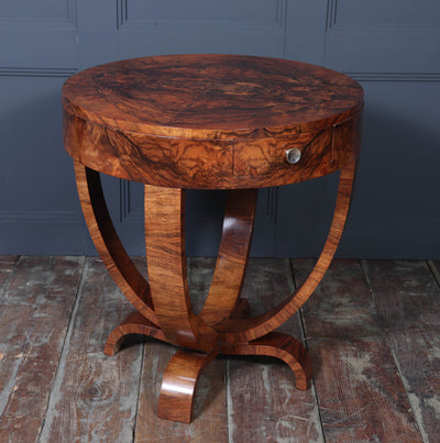 Italian Art Deco Drum Side Table