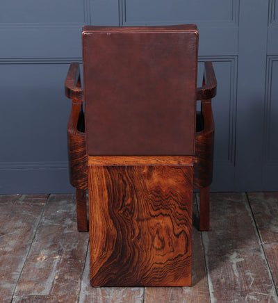 French Art Deco leather Desk chair