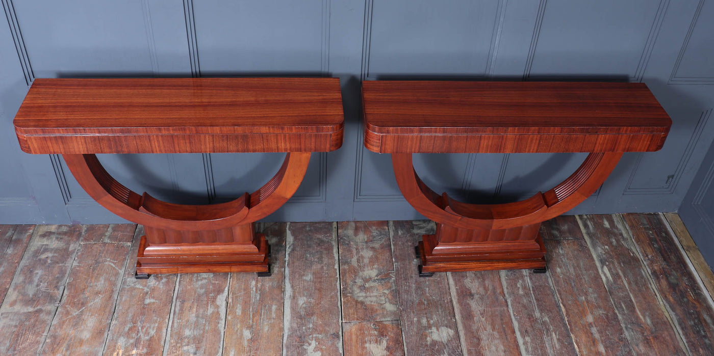 Pair of French Art Deco Console Tables