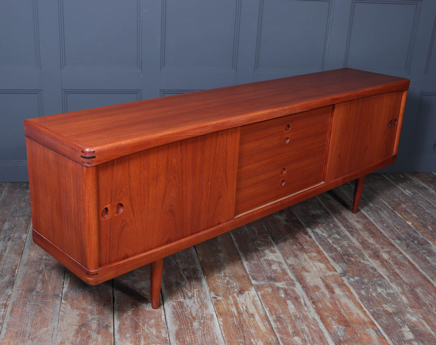 Danish Mid Century Teak Sideboard by H W Klien for  Bramin