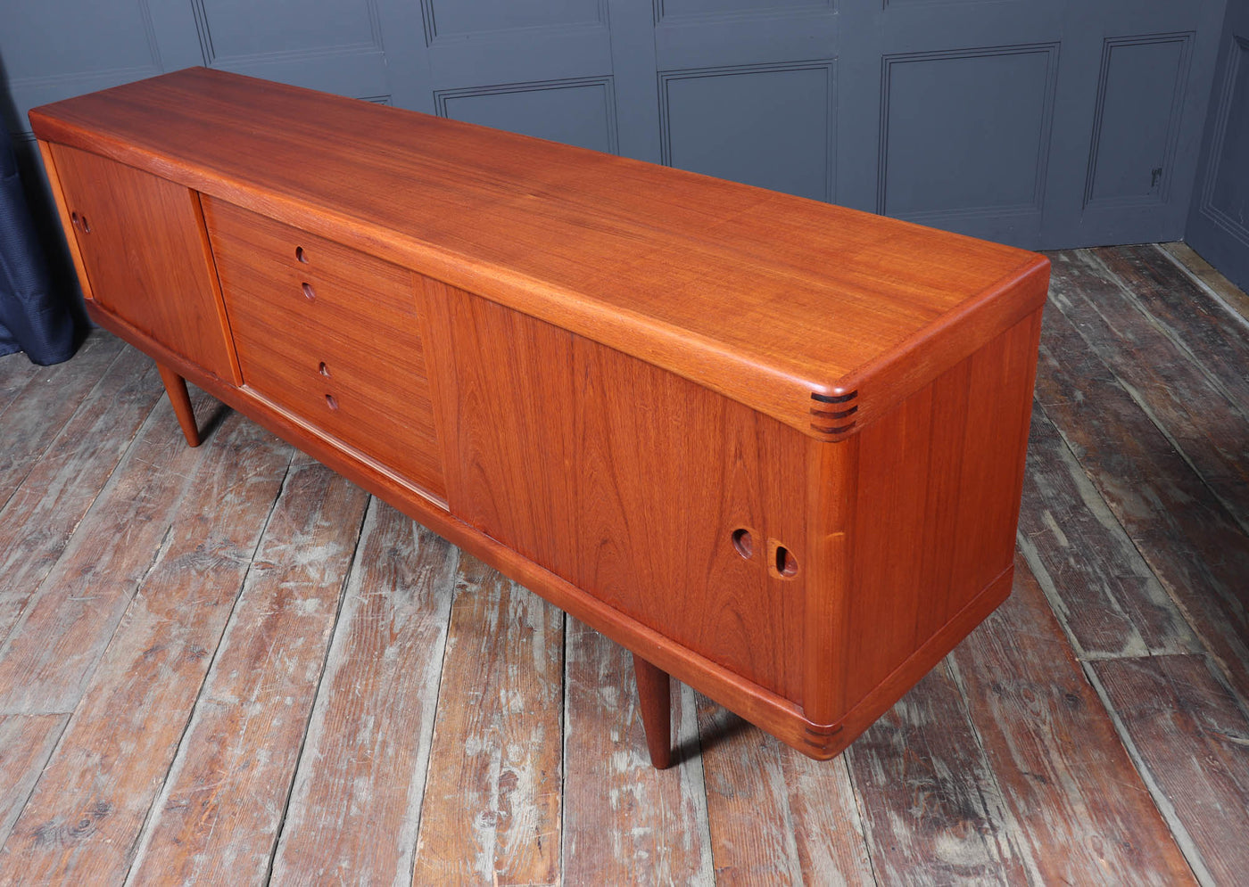 Danish Mid Century Teak Sideboard by H W Klien for  Bramin