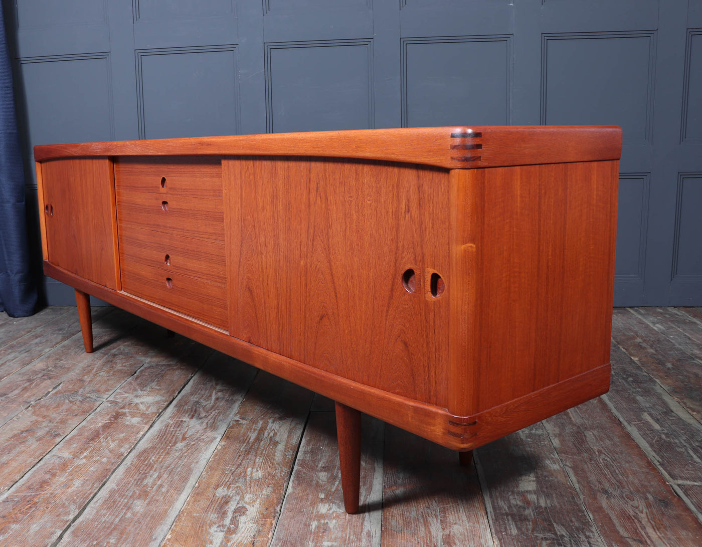 Danish Mid Century Teak Sideboard by H W Klien for  Bramin