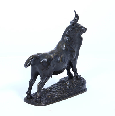 Bronze Bull Sculpture c1890