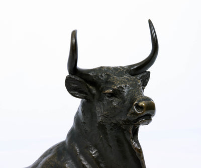 Bronze Bull Sculpture c1890