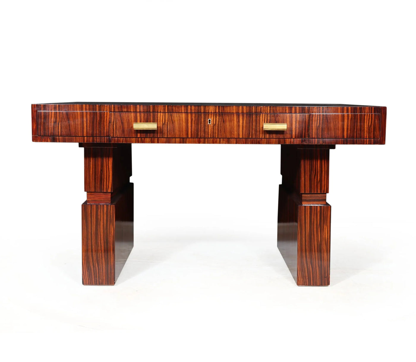 Italian Art Deco Desk in Macassar Ebony