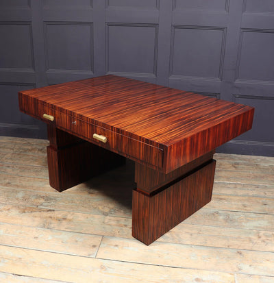 Italian Art Deco Desk in Macassar Ebony