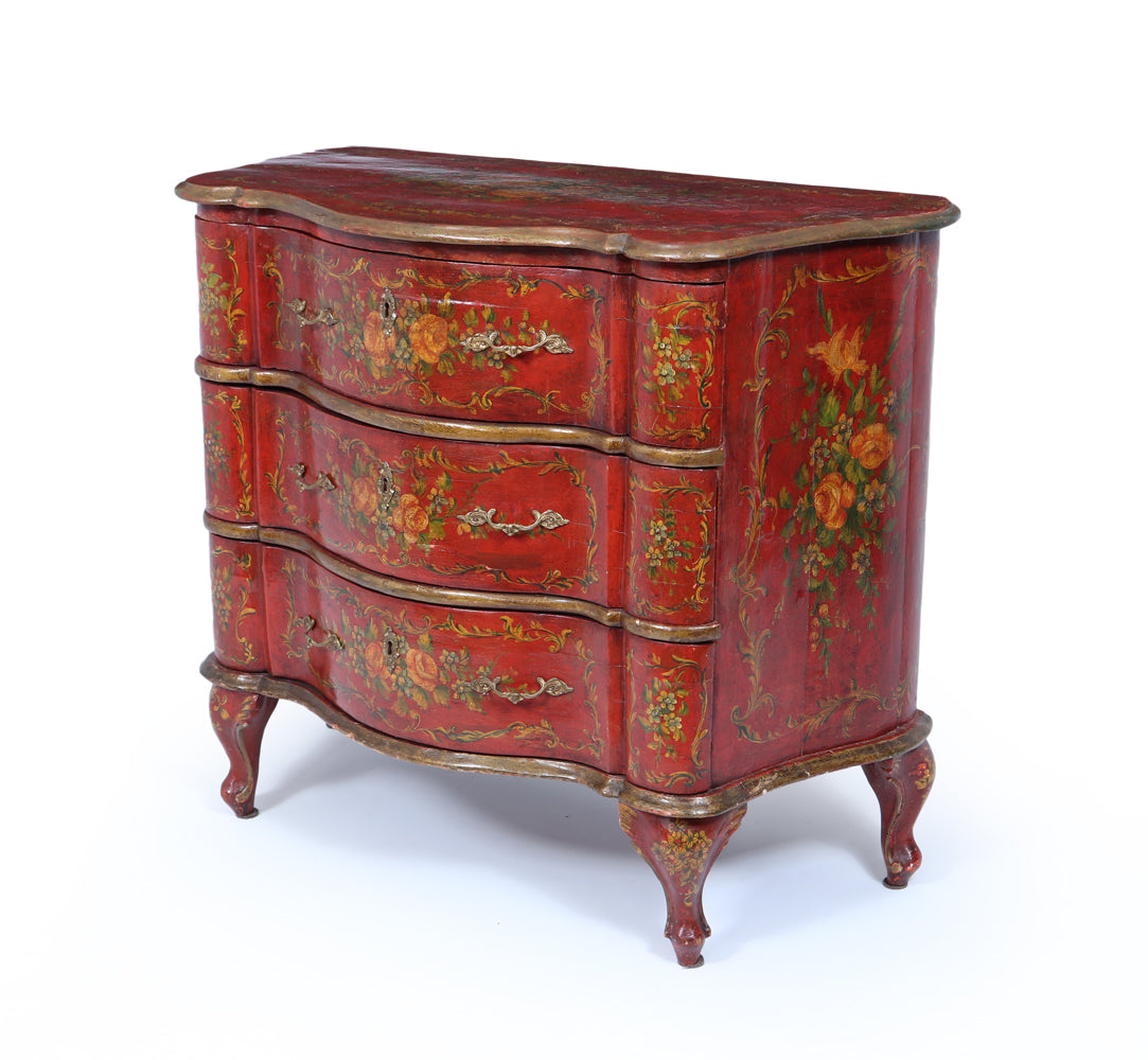 Italian Painted  'Lacca Povera'  Commode, 19th Century