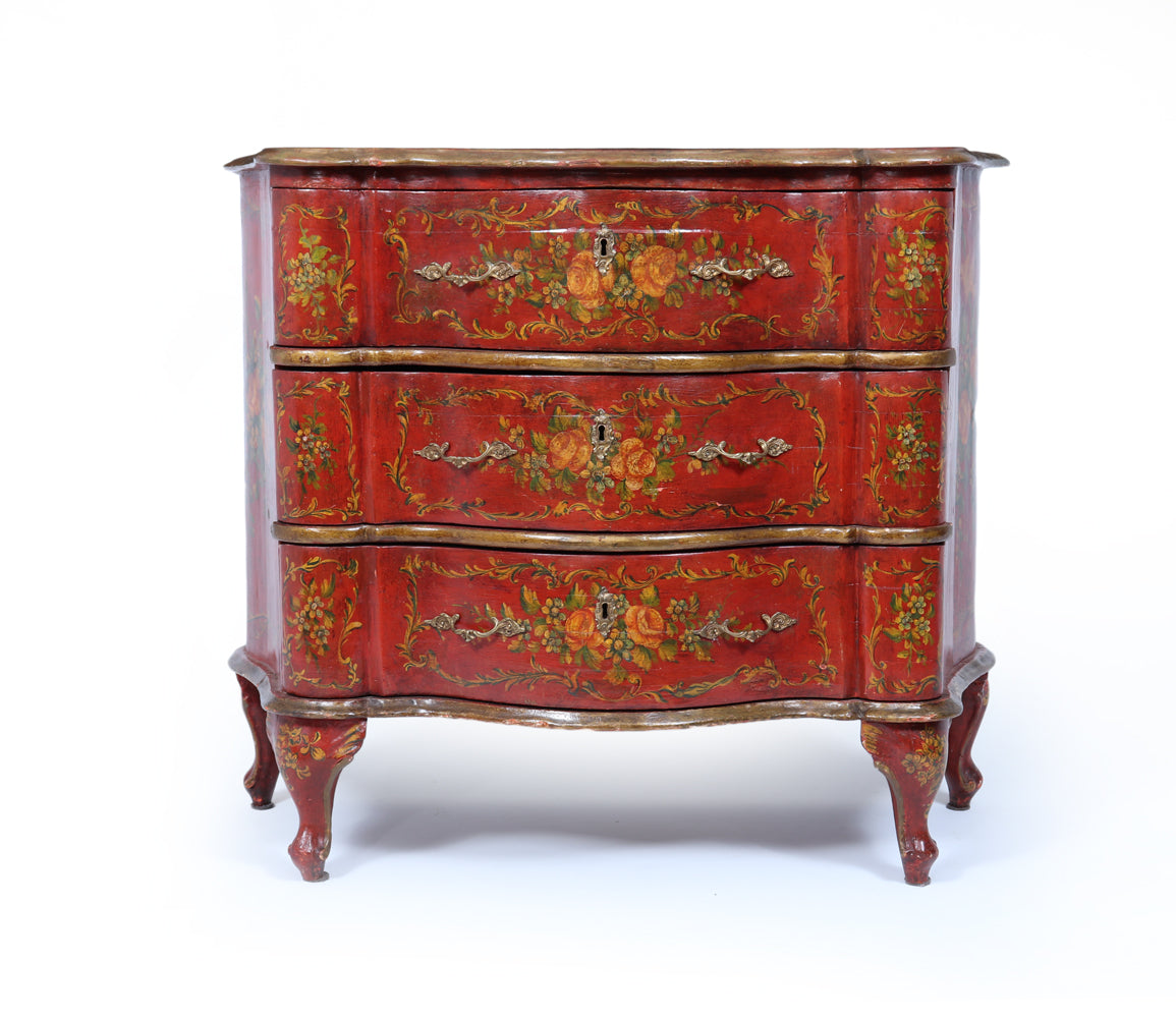 Italian Painted  'Lacca Povera'  Commode, 19th Century