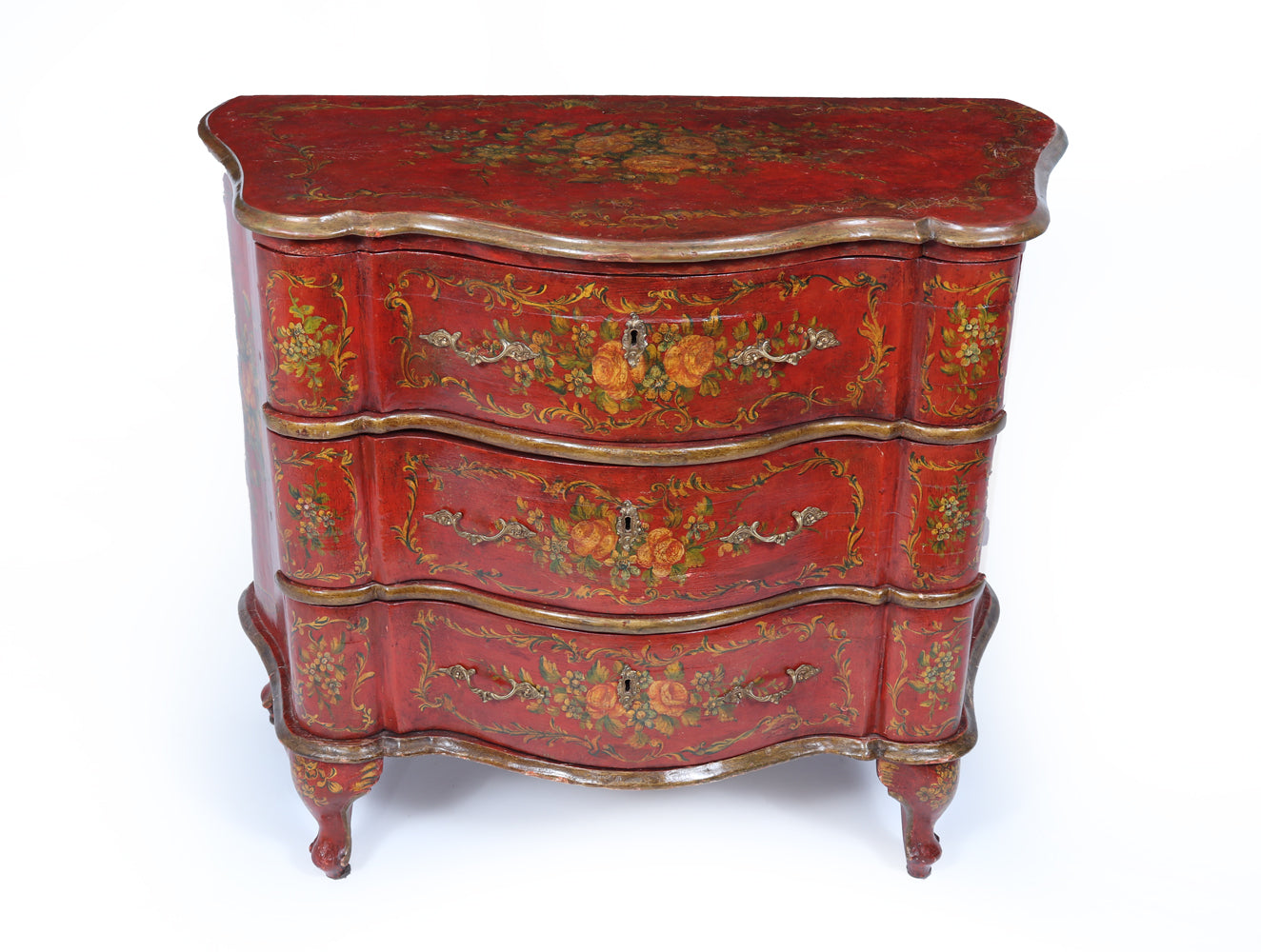 Italian Painted  'Lacca Povera'  Commode, 19th Century