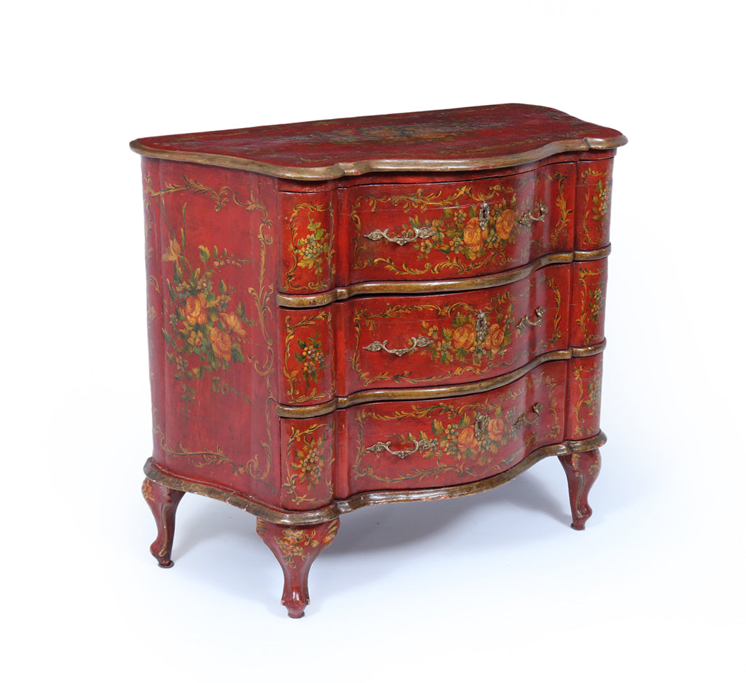 Italian Painted  'Lacca Povera'  Commode, 19th Century