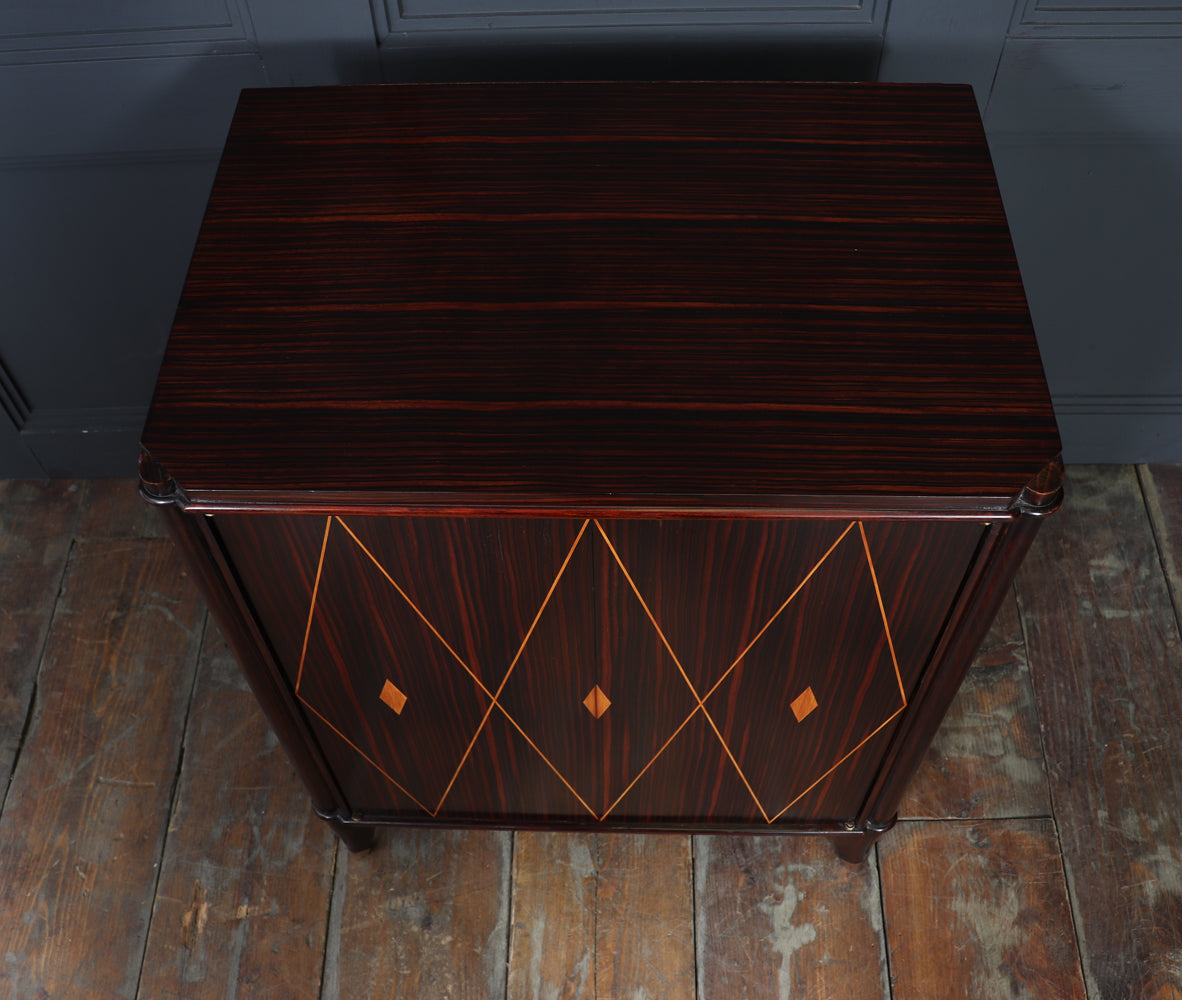 Macassar Ebony Art Deco Cabinet by Dominique, 1925