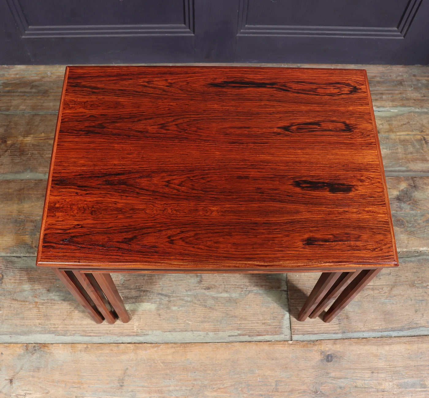 Mid Century Danish Rosewood Nest of Tables top