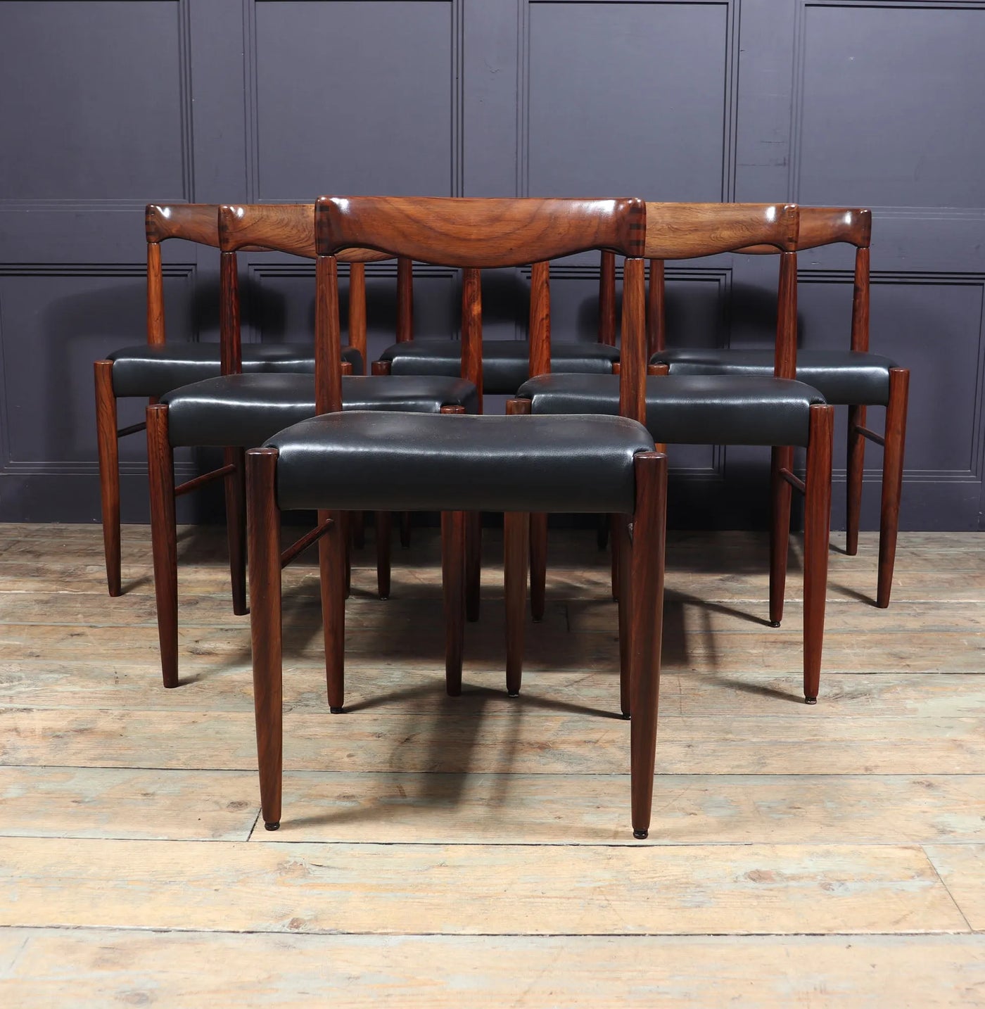 Set of 6 Mid Century Dining Chairs by Bramin room