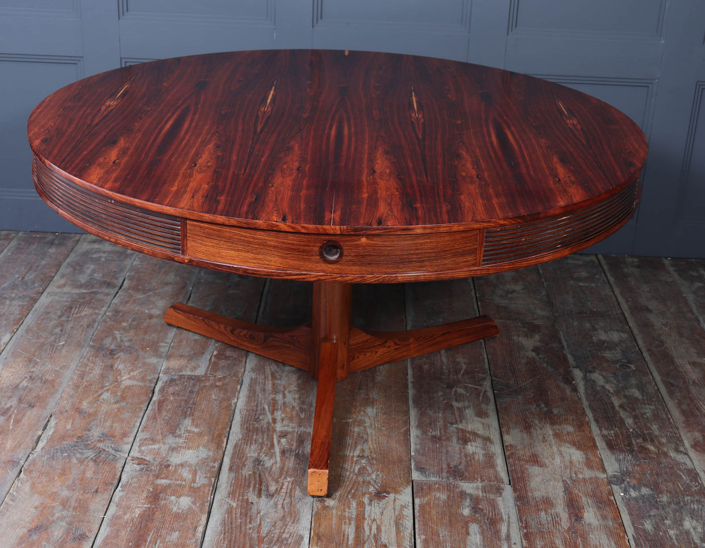 Mid Century Drum Dining Table by Robert Heritage