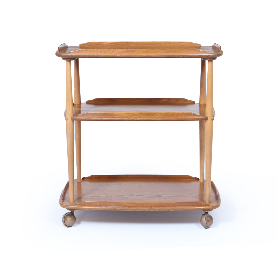 Mid-Century Ercol Trolley in Light Elm