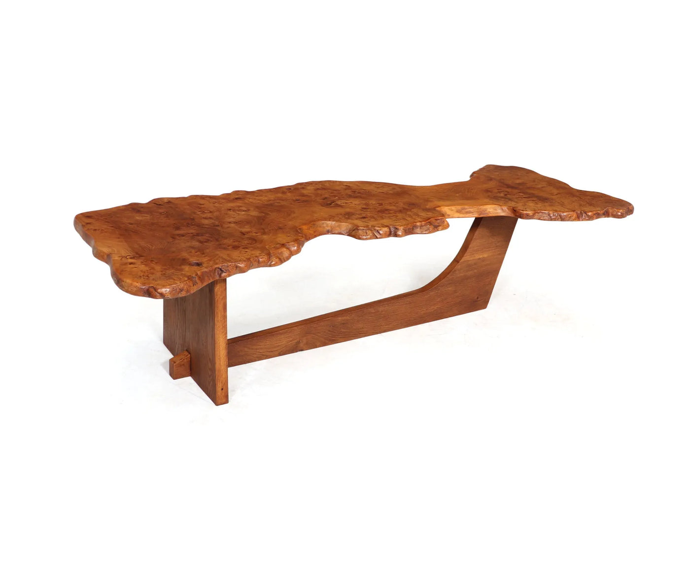 Mid Century Live Edge Coffee Table in the style of Nakashima side