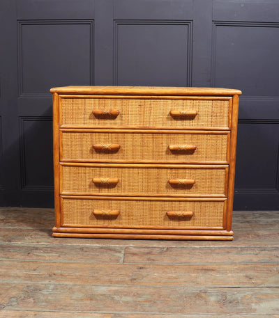 Mid century Bamboo Chest c1970 room