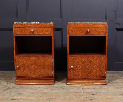 Pair of Art Deco Bedside Cabinets in Amboyna