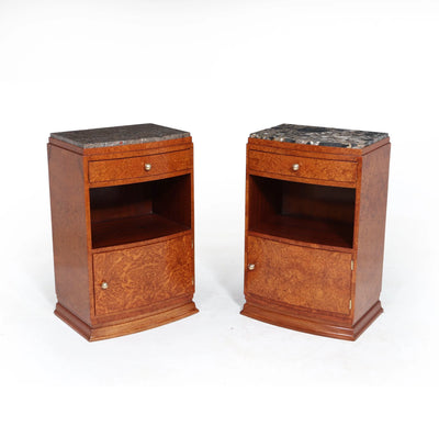 Pair of Art Deco Bedside Cabinets in Amboyna