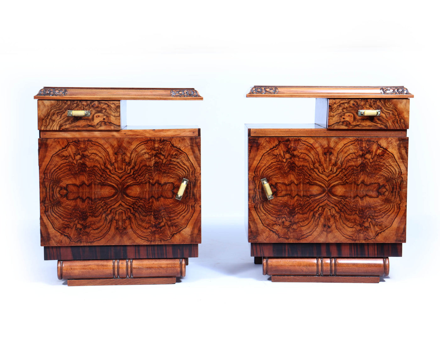 Pair of  Art Deco Bedside Cabinets