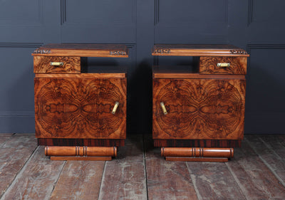 Pair of French Art Deco Bedside Cabinets