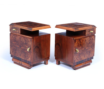 Pair of French Art Deco Bedside Cabinets