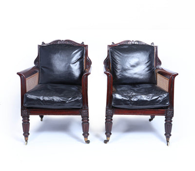 Pair of Regency Library Arm Chairs